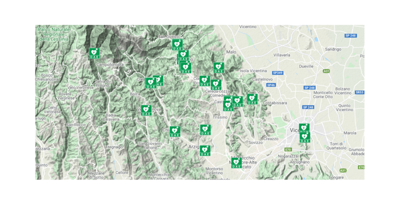 Mappa Defibrillatori