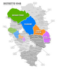 mappa dei 4 comuni consorziati